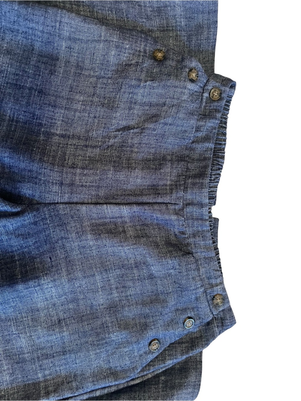 Sienna Sky Wide-Leg Linen Blend Cropped Pants in Blue - Picture 5 of 12